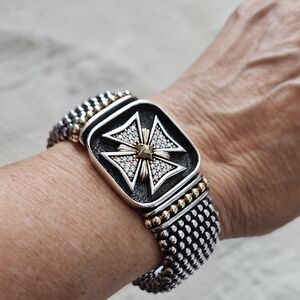 Lagos RARE Diamond, Silver And 18k Bracelet M